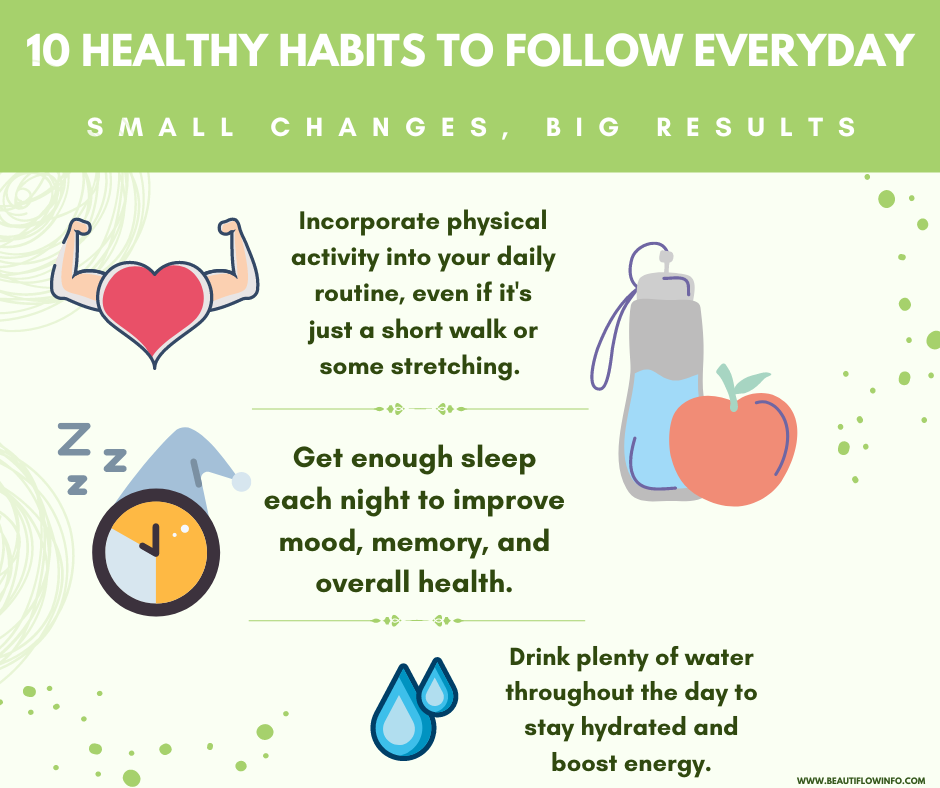 10 healthy habits to follow everyday